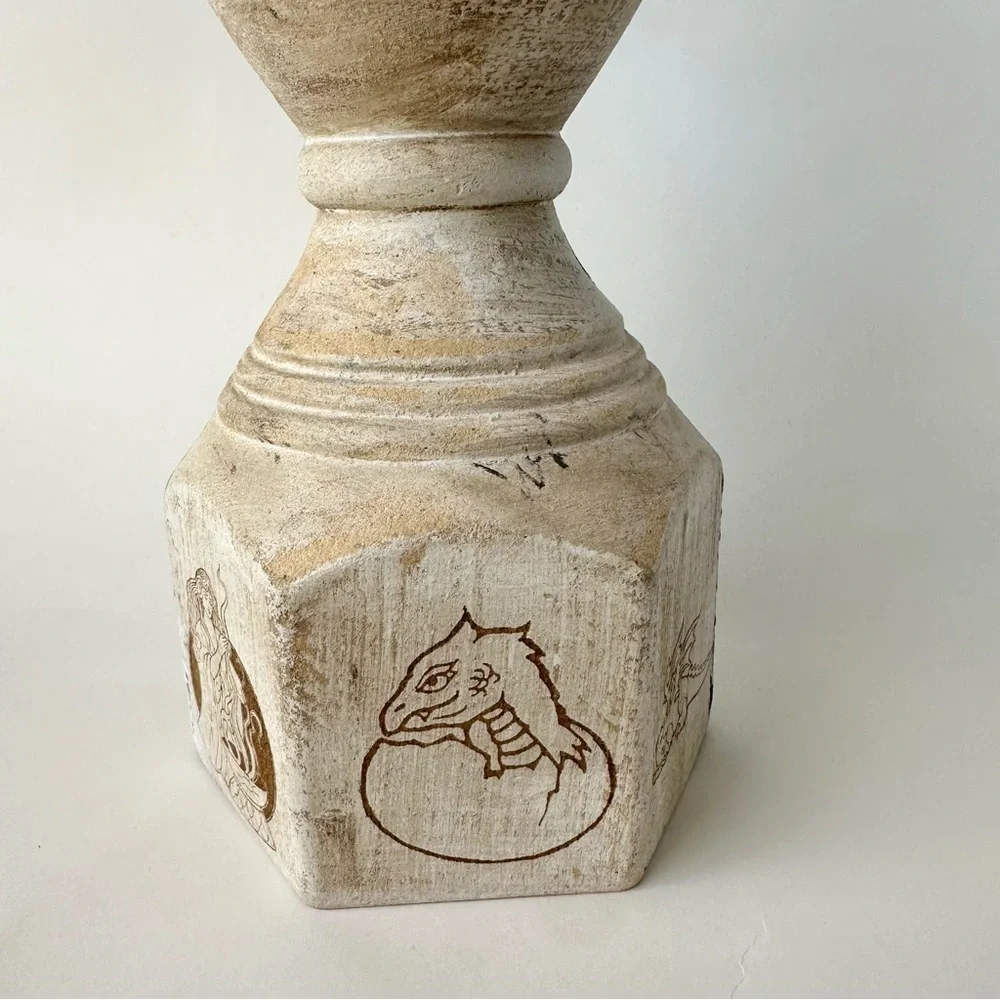 Dragon Wooden Candle Holder